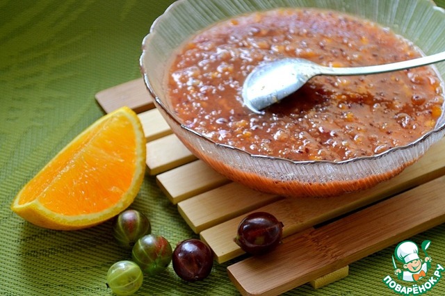 Orange-gooseberry jam