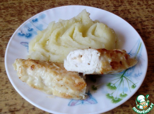 Chicken rolls in batter