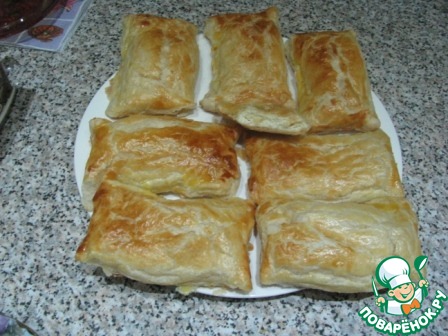 Puffs Circassian cheese quick cooking