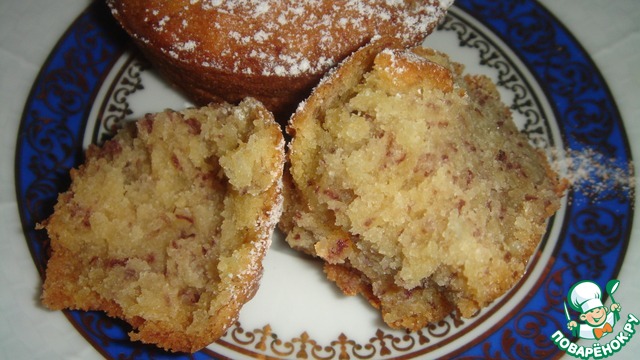 Банановые маффины с кукурузной мукой