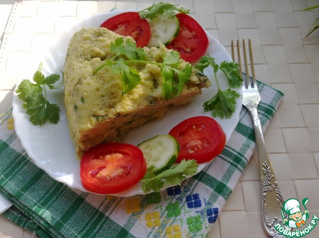 Casserole of zucchini with sour cream