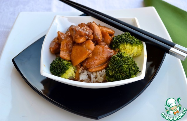 Chicken in caramel sauce