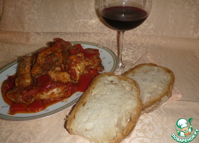 Chicken with bell peppers