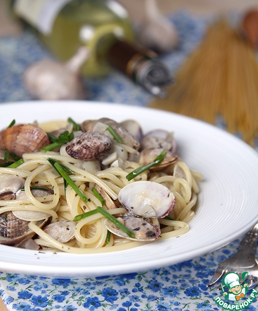 The spaghetti with clams