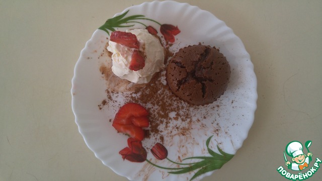 Маффины с жидкой шоколадной начинкой