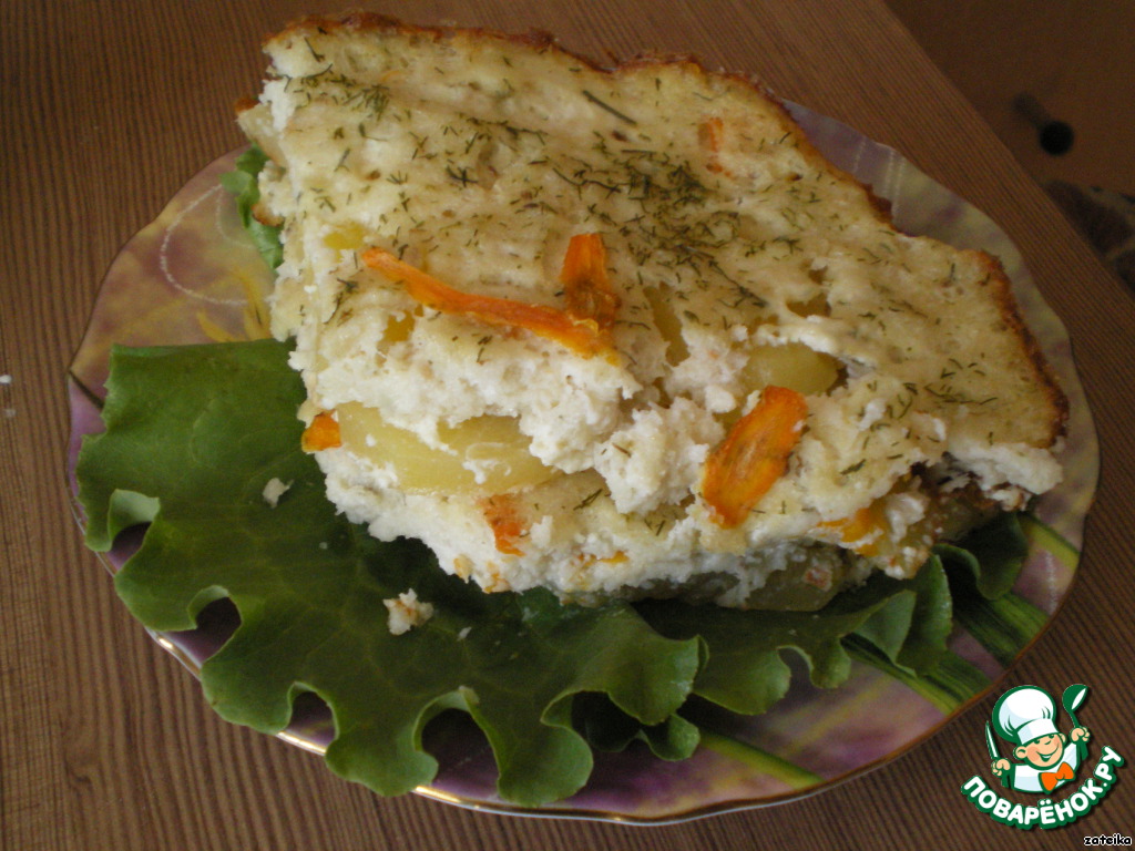 Casserole of hake with potatoes