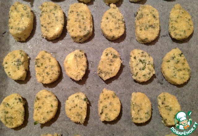 Tasty cookies with Melissa and cheese