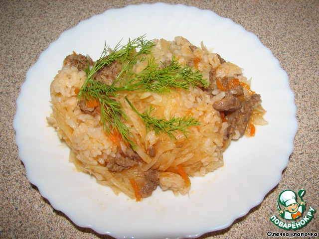 Lazy cabbage rolls puff