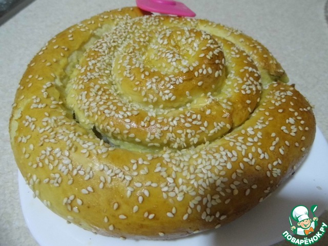 Cheese pie with spinach