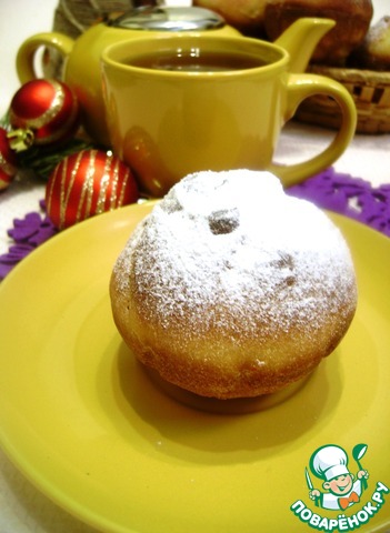 Кукурузные булочки с заварным кремом