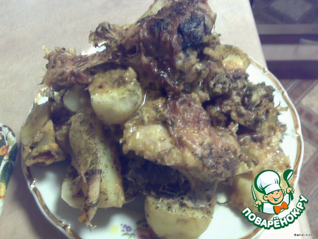 Chicken legs with potatoes