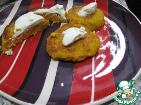 Carrot fritters in Turkish