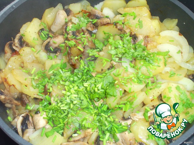 Mushrooms with potatoes