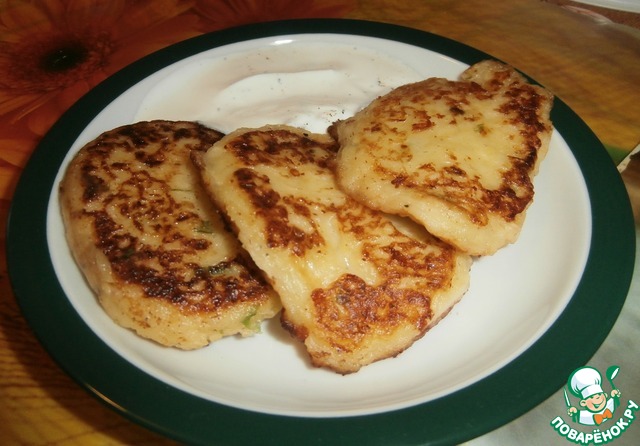 Potato pancakes with cheese