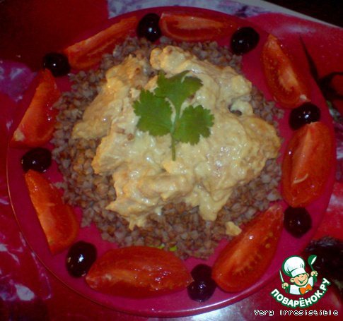 Chicken in lemon-cheese sauce