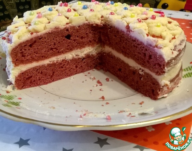 The cake is Red velvet without the dye
