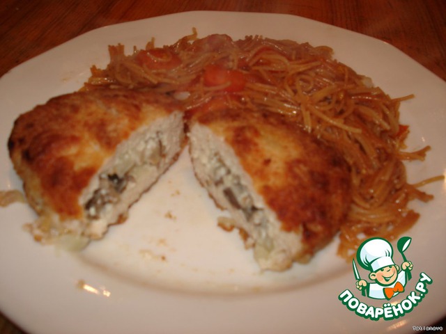 Zrazy with vermicelli
