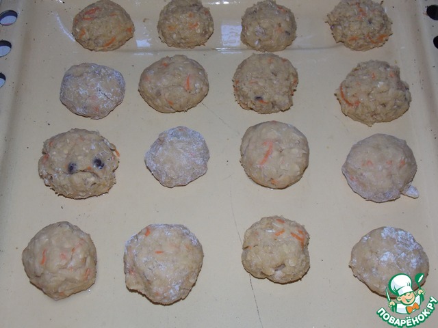 Homemade cakes, cereal and carrots