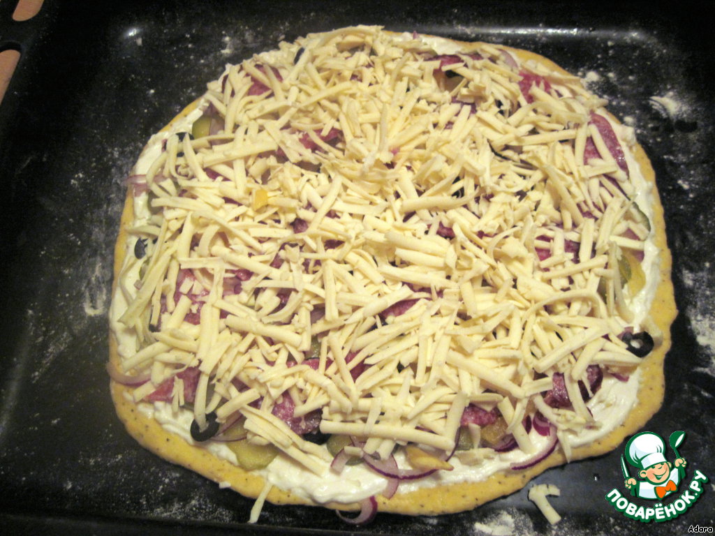 Pizza with cheese