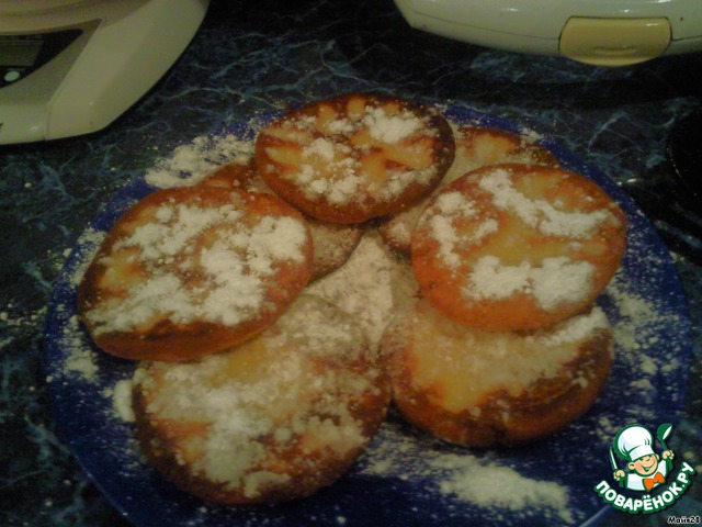 Fried tortillas with powdered sugar