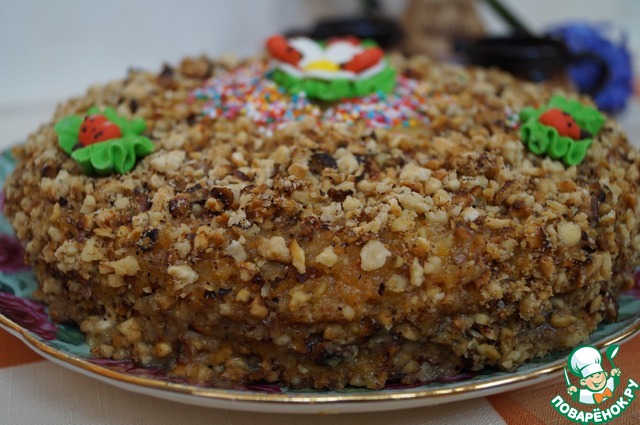 Lenten carrot cake with oranges