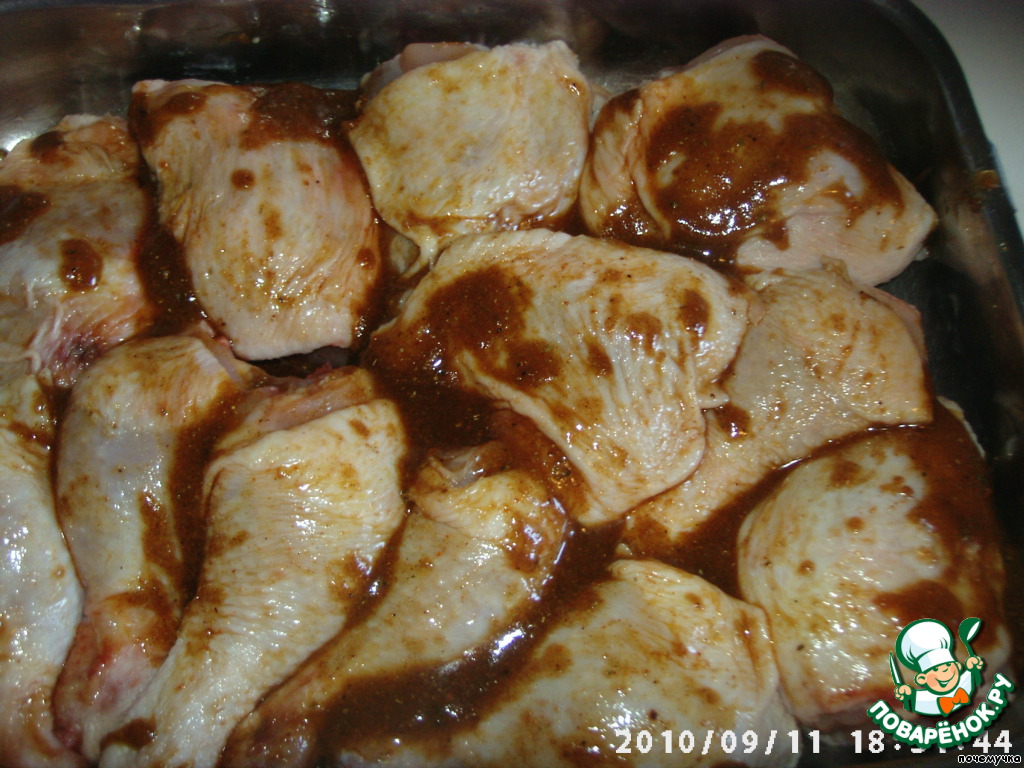 Chicken in honey mustard sauce!
