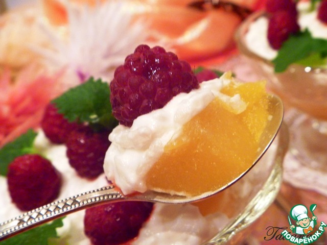 Creamy mango jelly