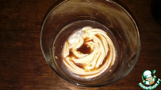 Dessert with coffee and ricotta