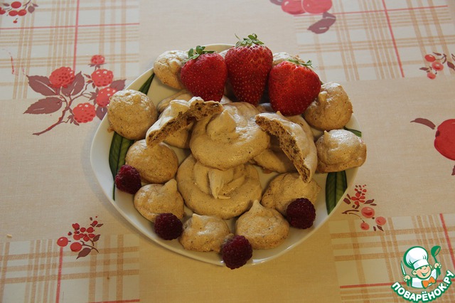 Meringue with wild rice