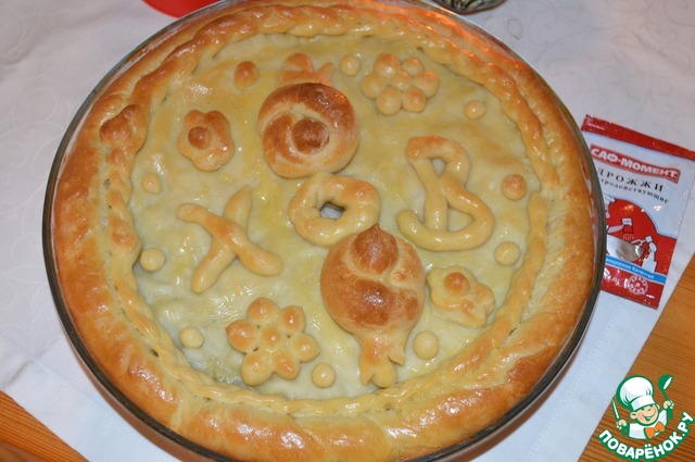 Indoor holiday chicken pot pie