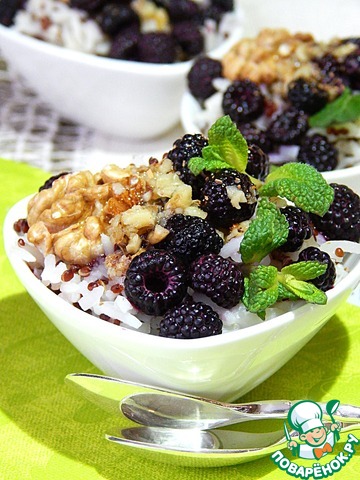 Mess-a dessert made of a mixture of rice and quinoa