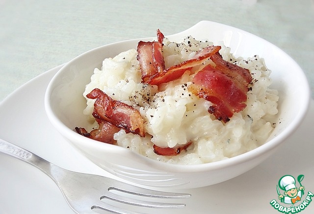 Risotto with Gorgonzola and bacon