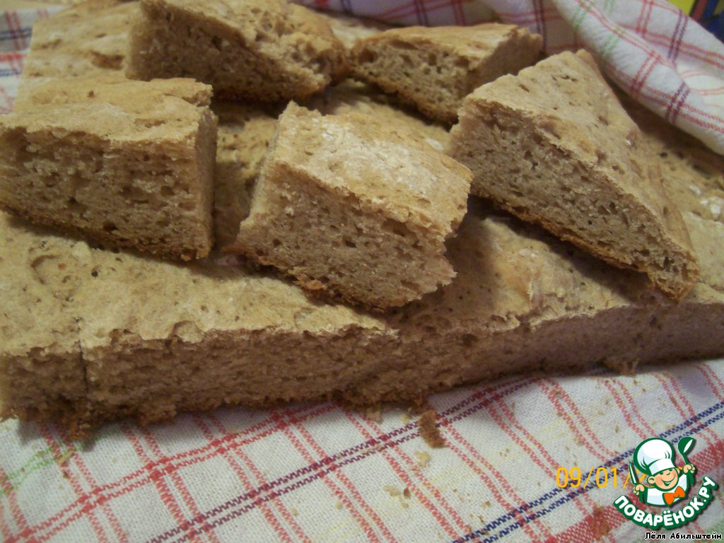 Rye-wheat bread on whey from cottage cheese