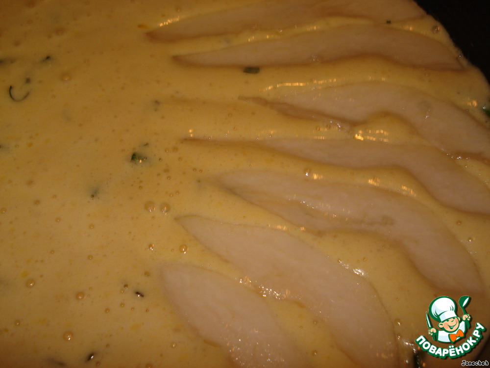 Пирог с грушами и базиликом