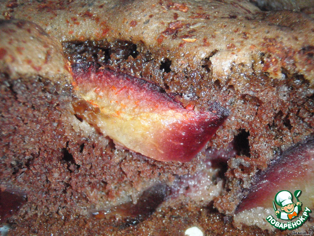 Шоколадно-сливовый пай с перчинкой