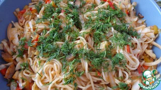 Spaghetti with vegetables