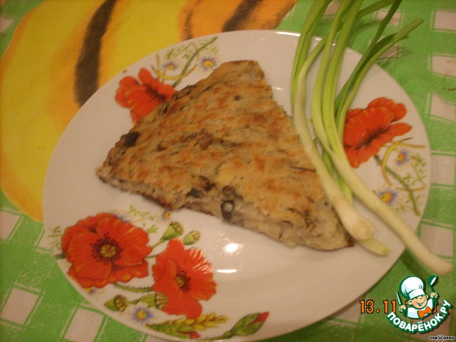 Деревенский картофельный пирог с грибами