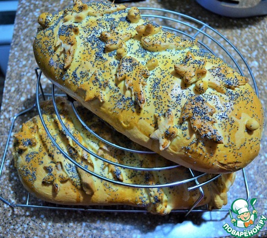 Кулебяка с грибами и яйцами