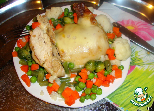 Hot sandwich with chicken leg