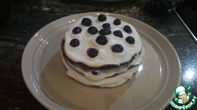 Chocolate cake pancakes