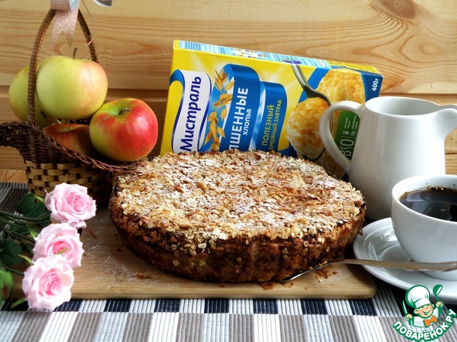 Насыпной яблочный пирог