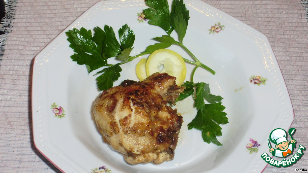 The chicken in lemon juice