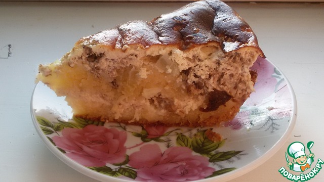 Заливной пирог с сайрой
