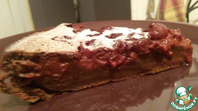 Десерт вишнево-шоколадный