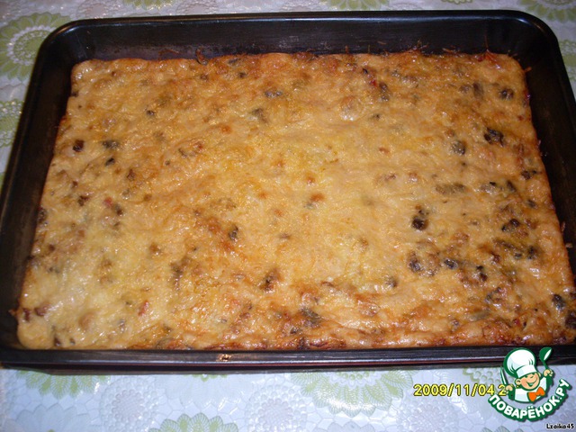 Casserole chicken mushroom