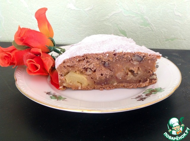Морковный постный пирог с ананасом