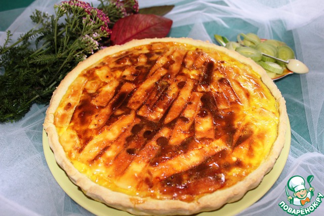 Киш с луком-пореем