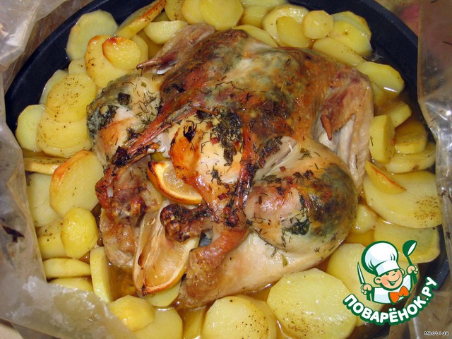 Chicken with potatoes and lemon