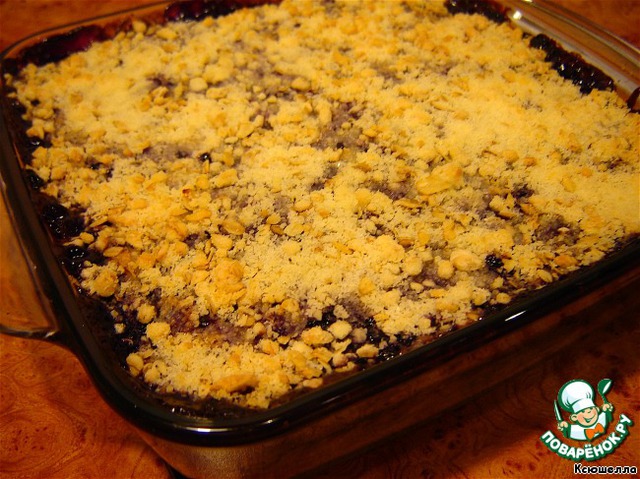 Овсяно-черничный пирог