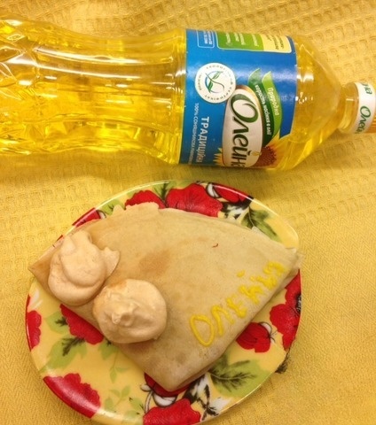 Блины с шоколадно-кофейным кремом